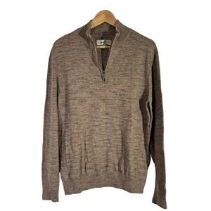 Hawker Rye Cashmere Cotton Quarter Zip Sweater Mens Size M